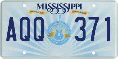 MS license plate AQQ371