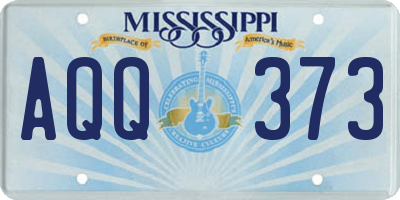 MS license plate AQQ373