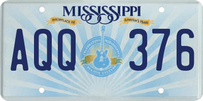 MS license plate AQQ376