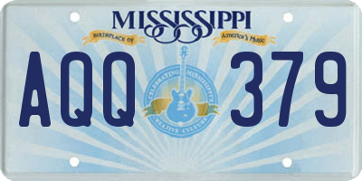 MS license plate AQQ379