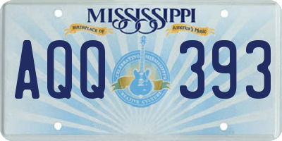 MS license plate AQQ393