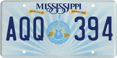 MS license plate AQQ394
