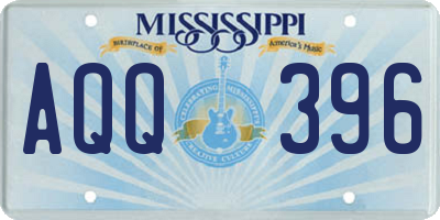 MS license plate AQQ396