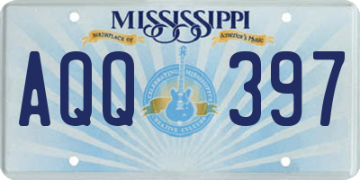 MS license plate AQQ397