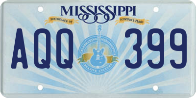 MS license plate AQQ399