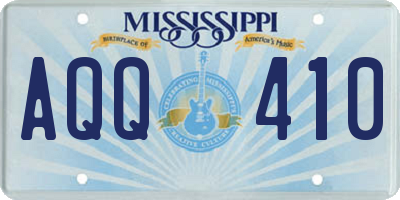 MS license plate AQQ410