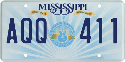 MS license plate AQQ411