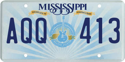 MS license plate AQQ413
