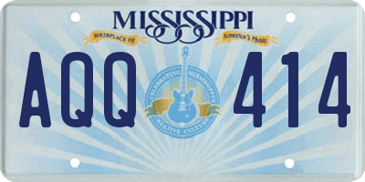MS license plate AQQ414