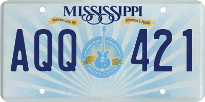 MS license plate AQQ421