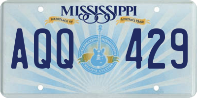 MS license plate AQQ429
