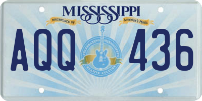 MS license plate AQQ436