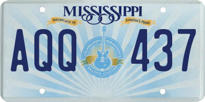 MS license plate AQQ437