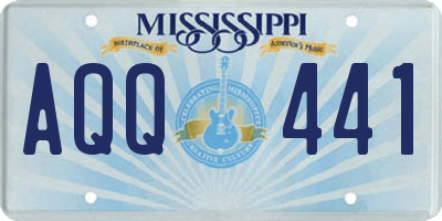 MS license plate AQQ441