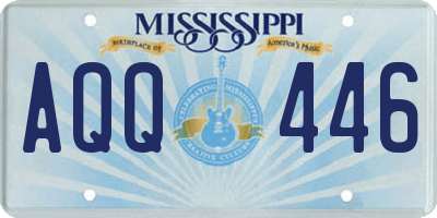 MS license plate AQQ446