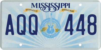 MS license plate AQQ448