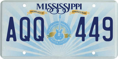MS license plate AQQ449