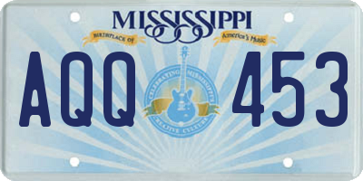 MS license plate AQQ453