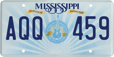 MS license plate AQQ459