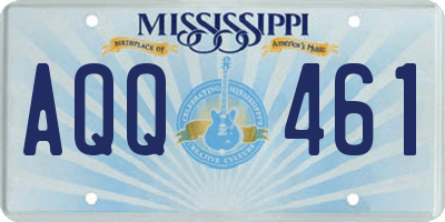 MS license plate AQQ461