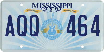 MS license plate AQQ464