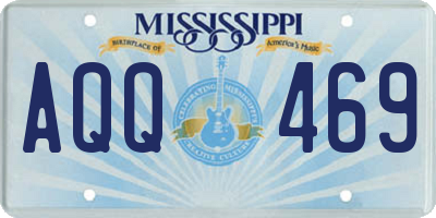 MS license plate AQQ469