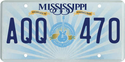 MS license plate AQQ470