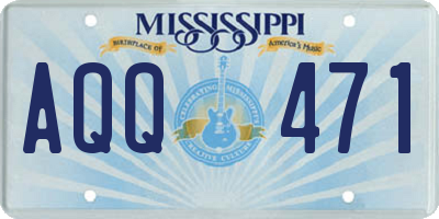 MS license plate AQQ471