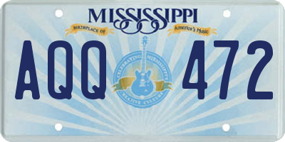 MS license plate AQQ472