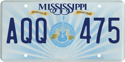 MS license plate AQQ475