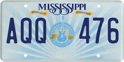 MS license plate AQQ476