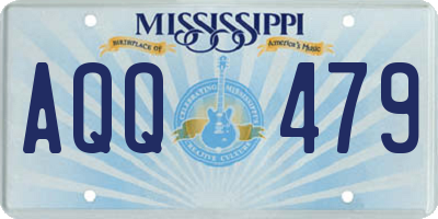 MS license plate AQQ479