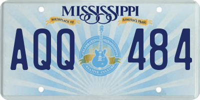 MS license plate AQQ484