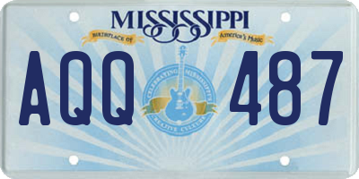 MS license plate AQQ487