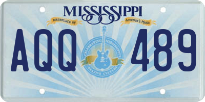 MS license plate AQQ489