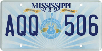 MS license plate AQQ506