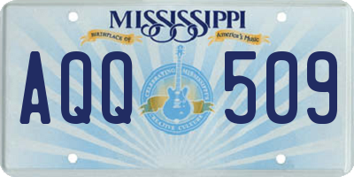 MS license plate AQQ509