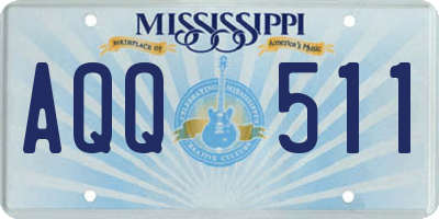 MS license plate AQQ511