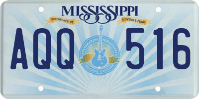 MS license plate AQQ516