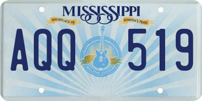 MS license plate AQQ519