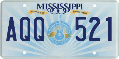 MS license plate AQQ521