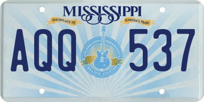 MS license plate AQQ537