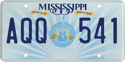 MS license plate AQQ541