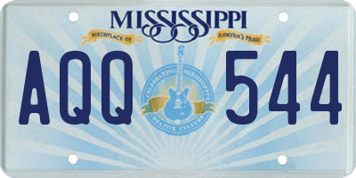 MS license plate AQQ544