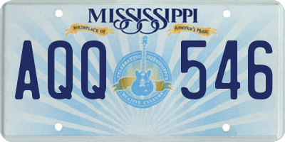 MS license plate AQQ546