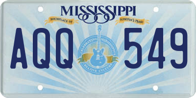 MS license plate AQQ549