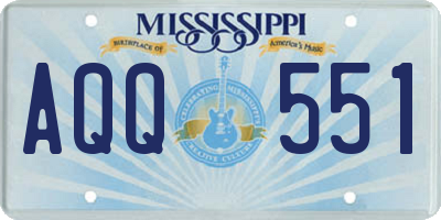 MS license plate AQQ551