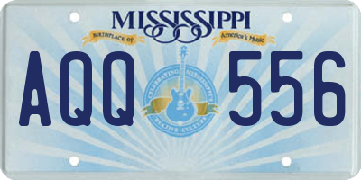 MS license plate AQQ556