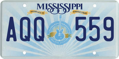 MS license plate AQQ559