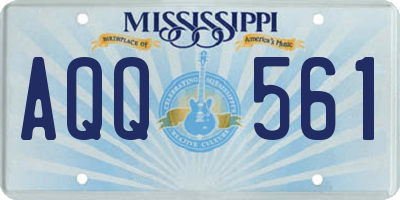MS license plate AQQ561